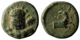 Pisidia. Selge. (2.-1. Century BC). Bronze Æ. Obv: head of Herakles facing. Rev: forepart of stag right. 14mm, 4,34g