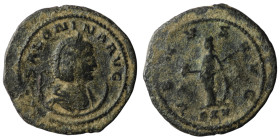 Salonia. (254-268 AD). Æ Antoninian. Antioch. Obv: SALONIA AVG. draped bust of Salonia right. Rev: VENVS AVG. Venus standing left holding globe and sc...