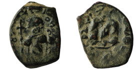 Constans II. (641-668 AD). Follis. Constantinople. Obv: Constans II. standing facing. Rev: M. 24mm, 5,03g