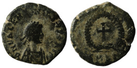 Valentinian II. (378-383 AD). Æ Follis. Cyzicus. Obv: diademed bust of Valentinian II. right. Rev: cross in wreath. 12mm, 1,04g