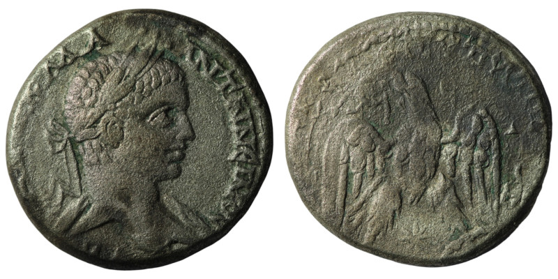 Elagabalus. (218-222 AD). Billon Tetradrachm. Antioch. Obv: laureate bust of Ela...