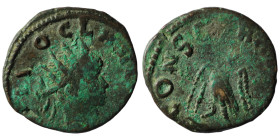 Divo Claudio. (268-270 AD) Æ Antoninian. Rome. Obv: DIVO CLAVDIO. cuirassed bust of Claudius Gothicus right. Rev: CONSECRATIO. eagle standing left. 17...