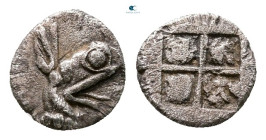 Ionia. Teos circa 500-475 BC. Tetartemorion AR