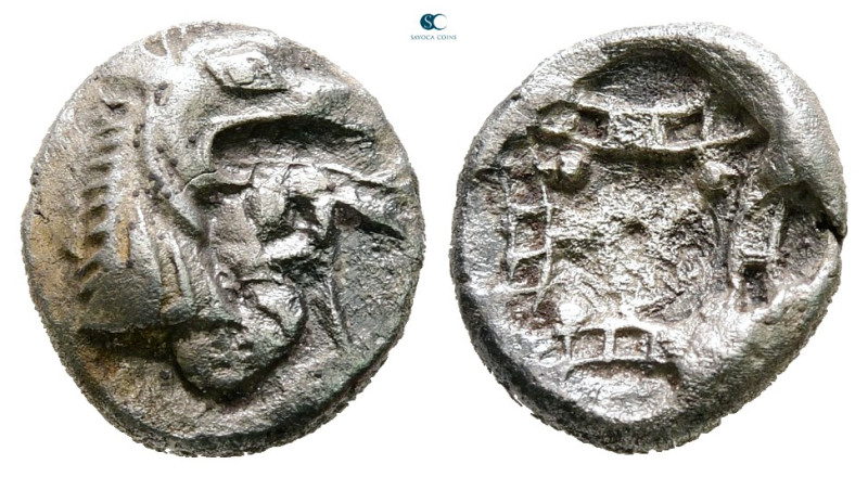 Caria. Kindya circa 510-480 BC. 
Tetrobol AR

12 mm, 1,52 g



Very Fine