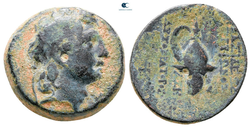 Seleukid Kingdom. Antioch on the Orontes. Tryphon 142-138 BC. 
Bronze Æ

18 m...