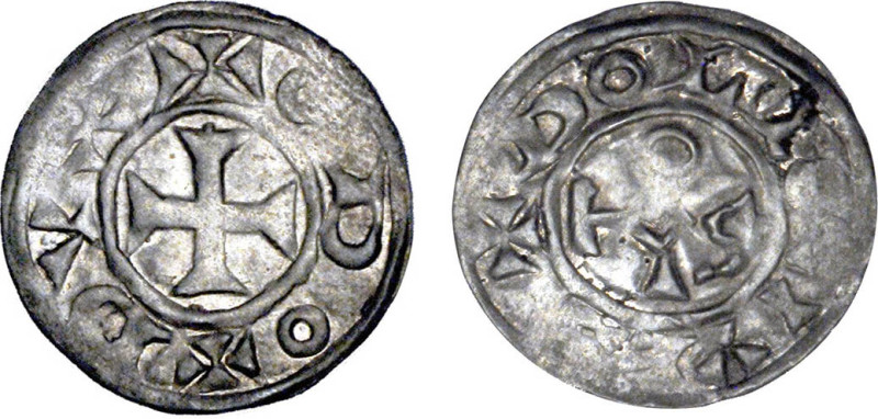 BERRI
Seigneurie de Déols (Châteauroux), Eudes l'Ancien (1012-1044) : Denier d'...