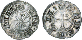 DAUPHINÉ
Comté d'Embrun, Bertrand IV de Forcalquier (1195-1207) : Denier d'argent variété
 - SUP 58 (SUP)
Très Rare surtout en l'état !!


B 101...
