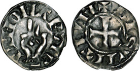 FRANCHE-COMTÉ
Archevêché de Besançon, anonymes (XIIIe siècle) : Denier d'argent
 - TTB 40 (TTB+)
Assez Rare !


B 1278v, DF 3026, P 122-8
BESAN...
