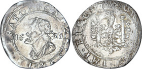 FRANCHE-COMTÉ
Ville de Besançon, Charles-Quint : Quart de teston (2 gros d'argent)
1623 - TTB 30 (TTB-)
Rare !


B 1289, DF 3067, P 123-17
BESA...
