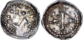 LES TROIS ÉVÊCHÉS
Evêché de Metz, Jean Ier d'Apremont (1225-1239) : Denier d'argent
 - TTB 35 (TTB)
Assez Rare !


B 1628, FL 213, 6
METZ - ARG...