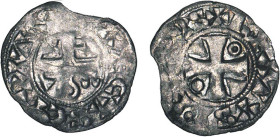 CHAMPAGNE
Comté de Troyes, Thibaut II (1125-1152) : Denier d'argent
 - TTB 30 (TTB-)
Rare !


B 1745, P 138-4
TROYES - ARGENT - 1,04g
 -------...