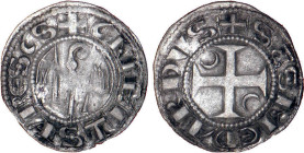 PICARDIE
Abbaye de St-Médard, anonymes : Denier d'argent
 - TTB 40 (TTB+)
Rarissime !!!


B 1902
ST-MÉDARD - ARGENT - 1,07g
 -----------------...