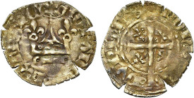 JEAN II le Bon (1350-1364)
Double tournois, 5e type
 - TTB 30 (TTB-)
Très Rare !! - flan éclaté


D 323
 - BILLON - 1,42g
 -------------------...