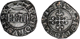 CHARLES VI le Bien aimé (1380-1422)
Denier parisis, 2e émission
 - TTB 40 (TTB+)
Sans point secret, Rare en l'état !


D 398a
 - BILLON - 1,72g...