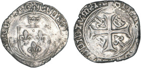 LOUIS XII le Père du peuple (1498-1514)
Blanc de Provence 3e type
 T L - TTB 30 (TTB-)
Tarascon - Rare !


D 669, GR1 147
TARASCON - ARGENT - 2...