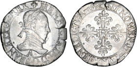 HENRI III (1574-1589)
Franc au col plat
1576 A - TTB 30 (TTB-)
nettoyé


D 1130, GR1 496
PARIS - ARGENT - 13,23g
 ----------------------------...