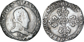 HENRI III (1574-1589)
1/4 de franc au col plat
1578 9 - TB 20 (TB+)
Très Rare !!


D 1132, GR1 479
RENNES - ARGENT - 3,17g
 ------------------...