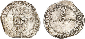 HENRI IV le Grand (1589-1610)
1/4 d'écu du Dauphiné
1601 Z - TTB 35 (TTB)
Très Rare !!


D 1236, GR1 602, KM# 30
GRENOBLE - ARGENT - 9,55g
 --...