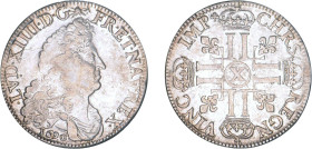LOUIS XIV le Grand (1643-1715)
Écu aux 8 L, 1er type
1690 X - TTB 30 (TTB-)
fn, trèfle


DR 327, D 1514-1514a, GR 216, Dav# 3811, KM# 275
AMIEN...