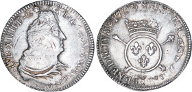 LOUIS XIV le Grand (1643-1715)
1/2 écu aux insignes
1703 G - TB 25 (TB++)
rf - 3/2, Rare !


DR 351, D 1534-1534b, GR 189, KM# 325
POITIERS - A...