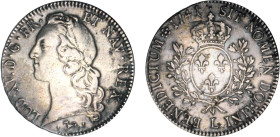 LOUIS XV le Bien aimé (1715-1774)
Écu aux branches d'olivier & au bandeau
1741 L - TTB 35 (TTB)
Très Rare !! - brossé


DR 557, D 1680, GR 322, ...