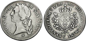 LOUIS XV le Bien aimé (1715-1774)
Écu aux branches d'olivier & au bandeau
1753 C - TB 15 (TB)
3 sur 2 - Très Rare !!


DR 557, D 1680, GR 322, D...