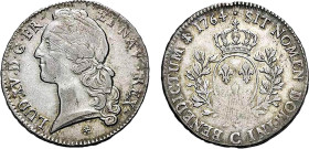 LOUIS XV le Bien aimé (1715-1774)
Écu aux branches d'olivier & au bandeau
1764 C - TTB 30 (TTB-)
Très Rare !! - faiblesse au revers


DR 557, D ...