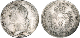 LOUIS XV le Bien aimé (1715-1774)
Écu aux branches d'olivier & au bandeau
1765 x - TB 20 (TB+)
Besançon - Très Rare !!


DR 557, D 1680, GR 322,...