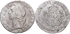 LOUIS XV le Bien aimé (1715-1774)
Écu aux branches d'olivier & au bandeau de Pau
1751 PAU - TB 25 (TB++)
Très Rare !!


DR 557a, D 1680, GR 322a...