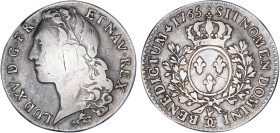 LOUIS XV le Bien aimé (1715-1774)
1/2 écu aux branches d'olivier & au bandeau
1765 x - TB 25 (TB++)
Besançon - Rare !


DR 558, D 1681, GR 314, ...
