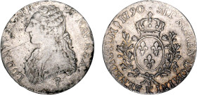 LOUIS XVI (1774-1792/93)
Écu aux branches d'olivier et au buste habillé
1790 K - TB 25 (TB++)
Rare !


DR 606, D 1708, GR 356, R 8, Dav# 1333, K...