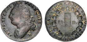 PÉRIODE RÉVOLUTIONNAIRE
12 DENIERS type "FRANÇOIS"
1792 R - TTB 45 (TTB++)
Très Rare surtout en l'état !!


G 15, R 34, KM# 600
ORLÉANS - MDC -...