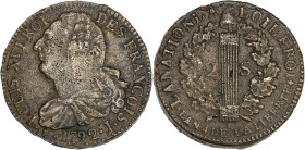 PÉRIODE RÉVOLUTIONNAIRE
2 SOLS type "FRANÇOIS"
1792 I. - TTB 45 (TTB++)
Assez Rare !


G 25, R 37, KM# 603
CLERMONT-FERRAND - MDC - 26,45g
 --...
