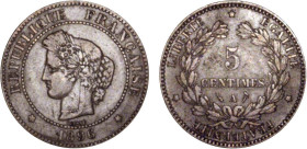 5 CENTIMES
5 CENTIMES type Cérès (IIIe République)
1896 A - TTB 30 (TTB-)
Torche - Rare !


G 157a, F 118, KM# 821
PARIS - BRONZE - 
 --------...