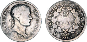 2 FRANCS
2 FRANCS au revers République Française
1807 A - B 10 (B++)
Très Rare !!


G 500, F 254, KM# 684
PARIS - ARGENT - 9,51g
 ------------...