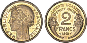 2 FRANCS
2 FRANCS type Morlon (cuivre aluminium)
1931 - FDC 64 (FDC)
ESSAI - Assez Rare !


G 535, F 268, KM# 886
 - CUPRO-ALUMINIUM - 
 -----...