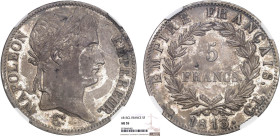 5 FRANCS
5 FRANCS au revers Empire Français
1813 CL - SUP 53 (SUP-)
Rarissime !!! - NGC AU55, lg pail.


G 584, F 307, KM# 694
GÊNES - ARGENT -...