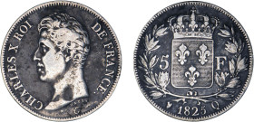 5 FRANCS
5 F, Charles X 1er type
1825 Q - TB 25 (TB++)
Très Rare !!


G 643, F 310, KM# 720
PERPIGNAN - ARGENT - 
 ---------------------------...