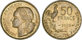 50 FRANCS
50 FRANCS type Guiraud
1950 - TTB 45 (TTB++)
Rare !


G 880, F 425, KM# 918
 - CUPRO-ALUMINIUM - 
 ---------------------------------...