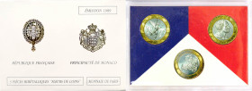 BOÎTIERS DE LA MONNAIE DE PARIS
Séries commémoratives en brillant universel
1989 - UNC 65 (NEUF)
10F Montesquieu, Génie, Monaco


G BU com, KM# ...
