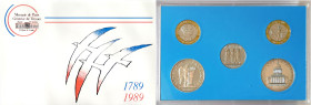 BOÎTIERS DE LA MONNAIE DE PARIS
Séries commémoratives en brillant universel
1989 - UNC 65 (NEUF)
Folon - Sceau rouge - Rare !


G BU com, KM# MS...