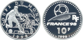 COUPE DU MONDE DE FOOTBALL
10 FRANCS Uruguay
1996 - FDC 64 (FDC)
BE


G C168, F 1307, KM# 1166
 - ARGENT - 
 ---------------------------------...
