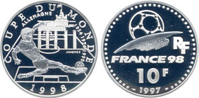 COUPE DU MONDE DE FOOTBALL
10 FRANCS Allemagne
1997 - FDC 66 (FDC)
BE


G C171, F 1308, KM# 1164
 - ARGENT - 
 -------------------------------...
