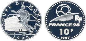 COUPE DU MONDE DE FOOTBALL
10 FRANCS Italie
1997 - FDC 66 (FDC)
BE


G C172, F 1311, KM# 1165
 - ARGENT - 
 ----------------------------------...