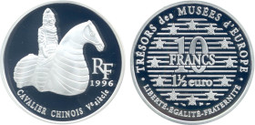 EUROS ET FRANCS
1 1/2 EURO / 10 FRANCS, Cavalier chinois
1996 - FDC 64 (FDC)
BE


G C153, F 1907, KM# 1158
 - ARGENT - 
 ---------------------...