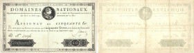 ASSIGNATS
Domaines nationaux : 50 livres à l'effigie royale (29 septembre 1790)
1790 - TTB 35 (TTB)
Jame - Rare !


LA 129, PI # A34
 - PAPIER ...