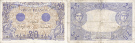 BANQUE DE FRANCE - XXe SIÈCLE
20 FRANCS (BLEU)
1906 - TTB 30 (TTB-)
18-6, Très Rare !!
O.563

FA 10, PI # 68
 - PAPIER - 
 -------------------...