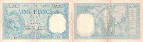BANQUE DE FRANCE - XXe SIÈCLE
20 FRANCS (BAYARD)
1917 - TB 15 (TB)
45317
E.1400

FA 11, PI # 74
 - PAPIER - 
 --------------------------------...