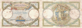 BANQUE DE FRANCE - XXe SIÈCLE
50 FRANCS (Luc Olivier MERSON)
1930 - TB 15 (TB)
17-7, Rare !
Q.5977

FA 15, PI # 77
 - PAPIER - 
 -------------...
