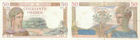 BANQUE DE FRANCE - XXe SIÈCLE
50 FRANCS (CERES)
1934 - TTB 35 (TTB)
15-11, Très Rare !!
O.2

FA 17, PI # 81
 - PAPIER - 
 --------------------...